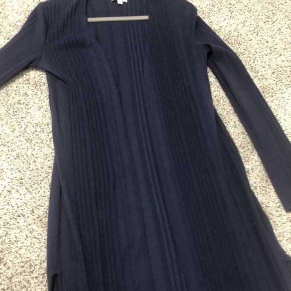 Umgee Long Navy Cardigan Sweater  Small like new - Picture 7 of 8